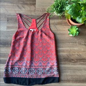 SOLD Skies Are Blue Racerback floral Tank Top